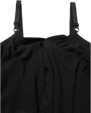 Dolce & Gabbana Black Sleeveless Floral Lace Tank Blouse Top