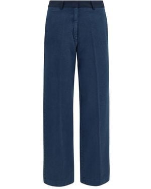 forte_forte Blue Cotton Chino Pants