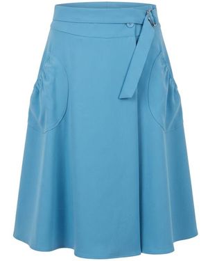 Trussardi Blue Polyester Skirt