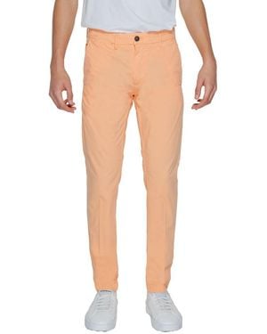 Borghese Orange Cotton Chino Trousers - Multicolour