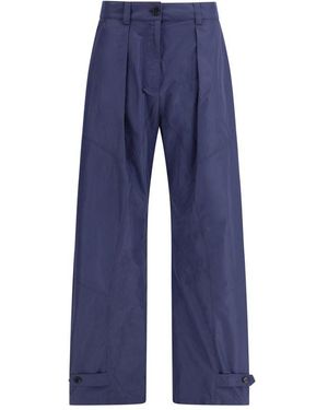 Pinko Blue Polyester Casual Trousers