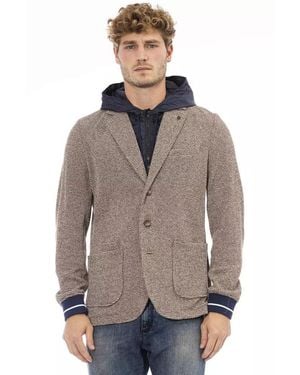 DISTRETTO12 Brown Po Blazer - Gray