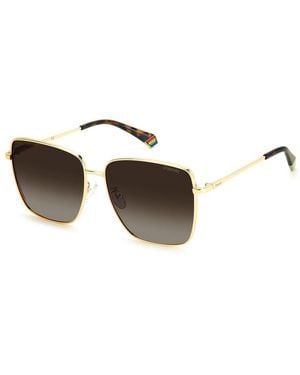Polaroid Gold Metal Sunglasses - Metallic