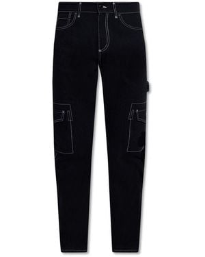 Burberry Denim Cargo Pants - Black