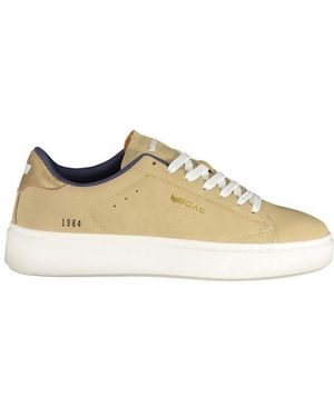 Gas Beige Polyurethane Sneaker - Metallic