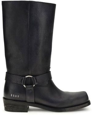 Golden Goose Leather Biker Boots - Black