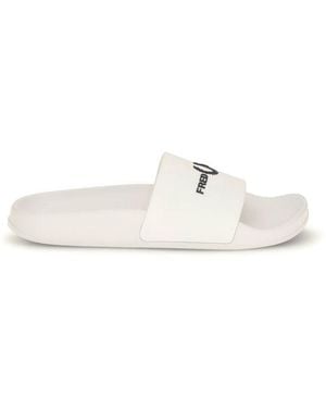 Fred Perry White Rubber Sandals
