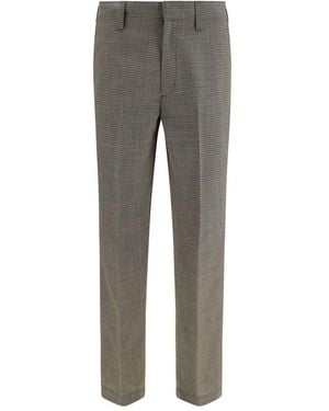 Prada Brown Wool Oves Aries Dress Trousers - Grey
