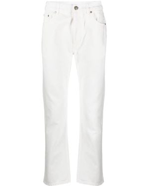Palm Angels Logo-Embossed Straight Jeans - White