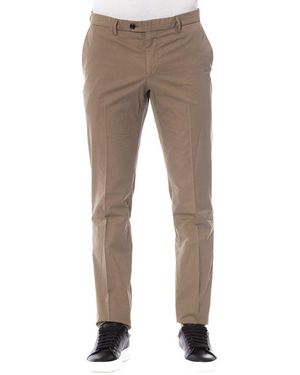 Trussardi Brown Cotton Men Trouser - Natural