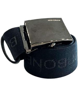 Borbonese Black Polyester Men's Belt - Blue