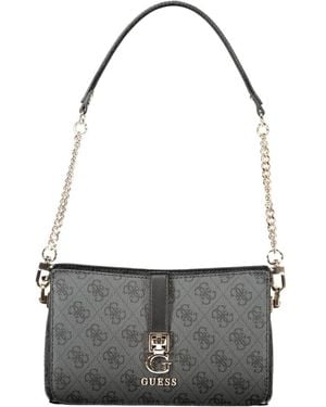 Guess Black Polyethylene Handbag - Metallic