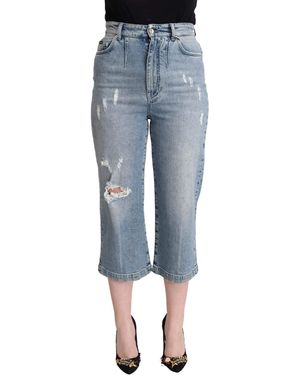 Dolce & Gabbana Chic Capri Cropped Denim Jean - Blue