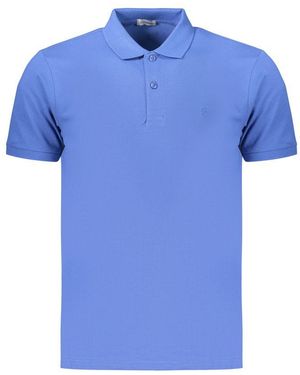 COVERI MOVING Blue Cotton Men's Polo Shirt