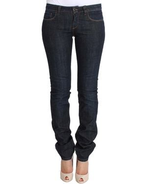 CoSTUME NATIONAL Blue Cotton Stretch Slim Fit Jeans