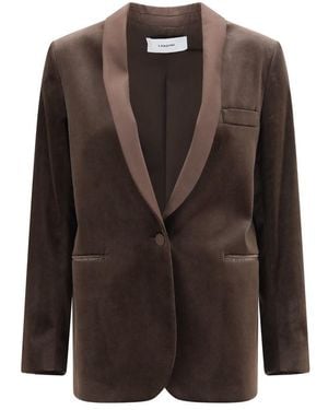 Lardini Brown Cotton Blazer