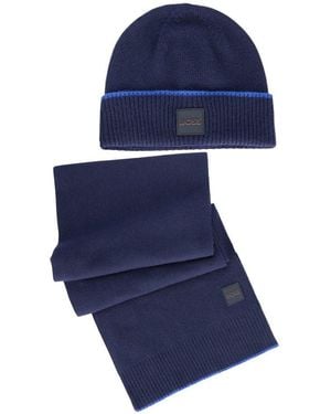 BOSS Blue Wool Hats & Cap