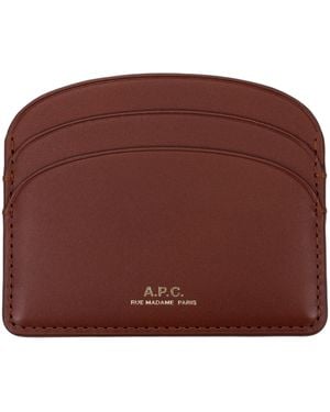 A.P.C. Brown Leather Cardholder