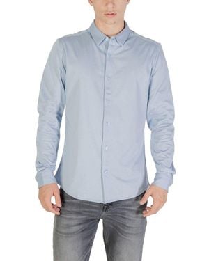 Only & Sons Blue Cotton Dress Shirt