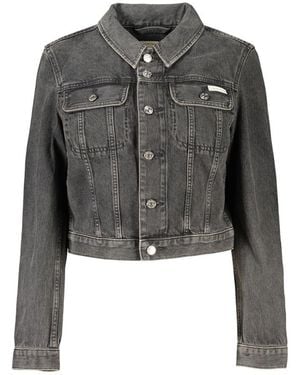Calvin Klein Black Cotton 's Jacket - Grey