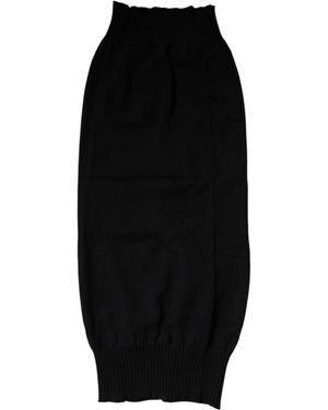 Dolce & Gabbana Cashmere Knitted Neck Warmer Foulard Scarf - Black