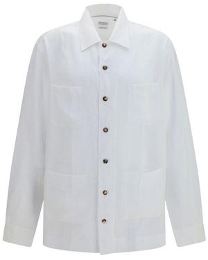 Brunello Cucinelli White Linen Shirt