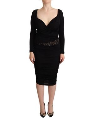 Gianfranco Ferré Elegant Sheath Dres With Sweetheart Neckline - Black