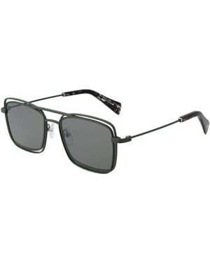 Yohji Yamamoto Green Unisex Sunglasses - Black