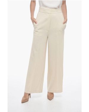 KHAITE 4 Pocket Cropped Fit Wool Blend Trousers - Natural