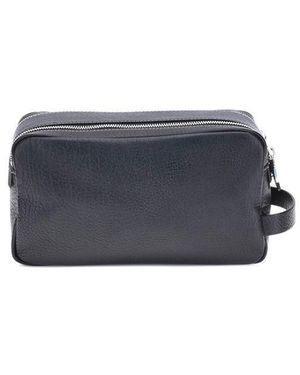 Brunello Cucinelli Pebbled Leather Beauty Case - Blue