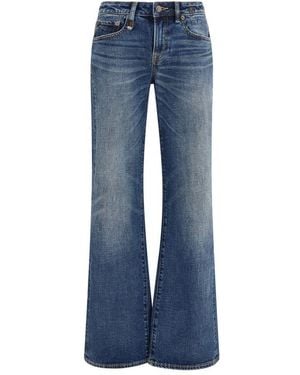 R13 Blue Cotton Straight