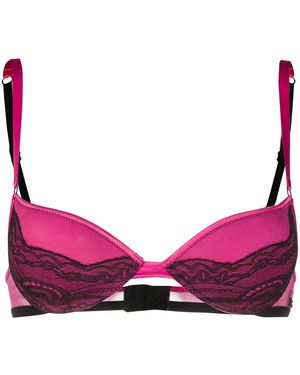 Dolce & Gabbana Lace Panel Bra - Pink