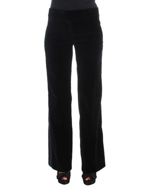 Ermanno Scervino Elegant Wide Leg Silk Blend Pant - Black