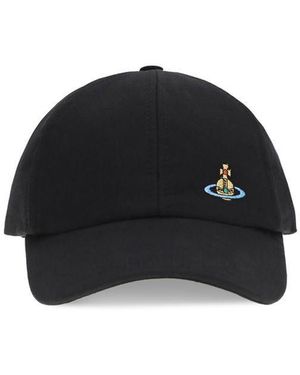 Vivienne Westwood Black Cotton Cap (baseball Hat)