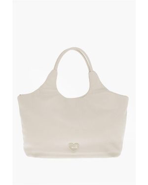 Moschino Beige Polyethylene Shoulder Bag - Natural