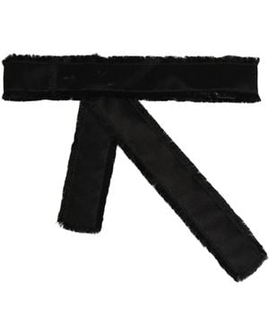 Dolce & Gabbana Black Velvet Wrap Around Tie Cintura Belt