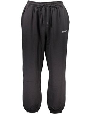 Calvin Klein Black Cotton Men's Sweatpant - Grey
