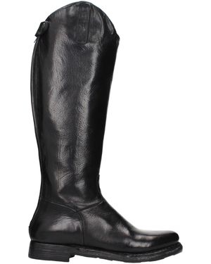 Eleventy Black Leather Over The Knee