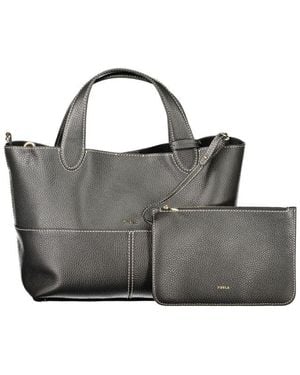 Furla Leather Bag - Gray
