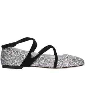 Jimmy Choo Gray Plastic Ballet Flats - Black