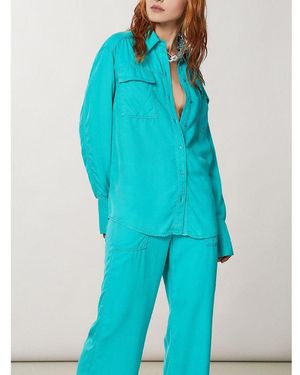 Patrizia Pepe Lyocell Blouse - Blue