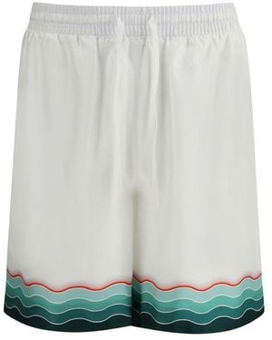 CASABLANCA Montagne Ondulée Shorts - Green