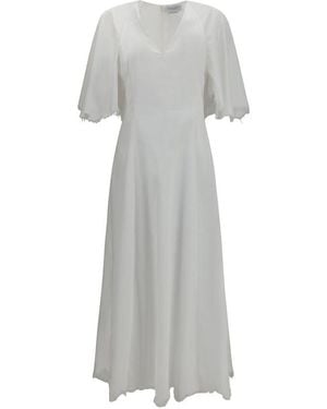 Gabriela Hearst White Cotton Casual Dress - Grey