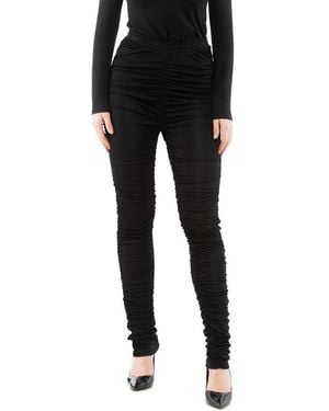 Moschino Black Viscose Casual Pants