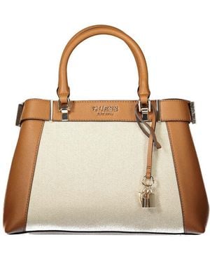 Guess Brown Cotton Handbag - Natural