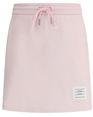 Thom Browne Multicolor Cotton Mini Skirt - Pink