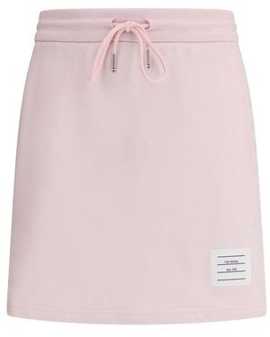 Thom Browne Cotton Mini Skirt - Pink