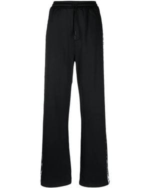DSquared² Logo-Tape Wide-Leg Track Trousers - Black