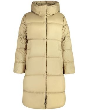 Pepe Jeans Verde Poliestere Donna Jacket With Hood And Pockets - Natural