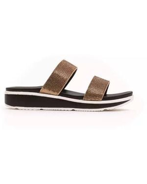 Péché Originel Beige Textile Sandal - Natural